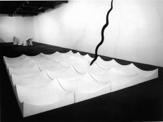 Il mare,&nbsp;1966, white and black canvas stretched over wooden ribs